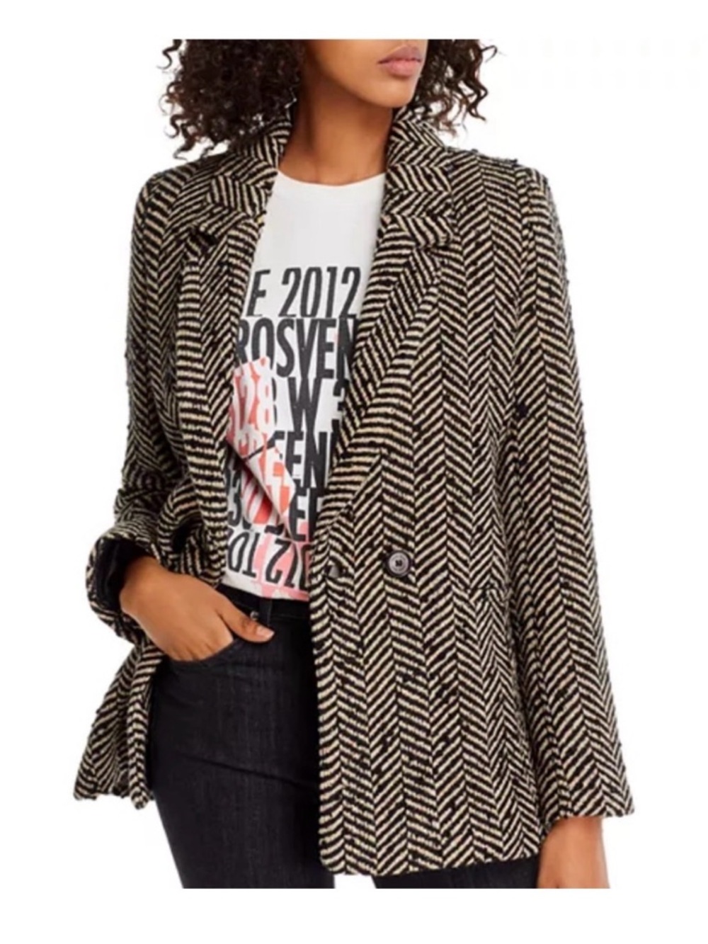 ⚜️ ANINE BING DIANA FISHBONE BLAZER IN EXCELLENT CONDITION SZ SMALL ⚜️ - Picture 16 of 16